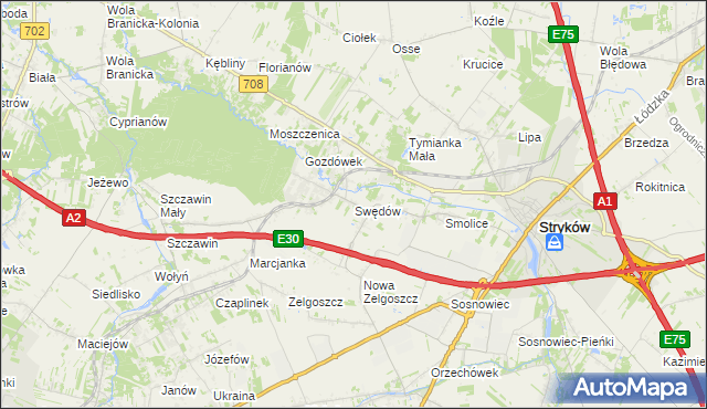 mapa Swędów, Swędów na mapie Targeo