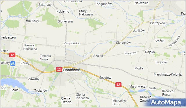 mapa Szulec, Szulec na mapie Targeo