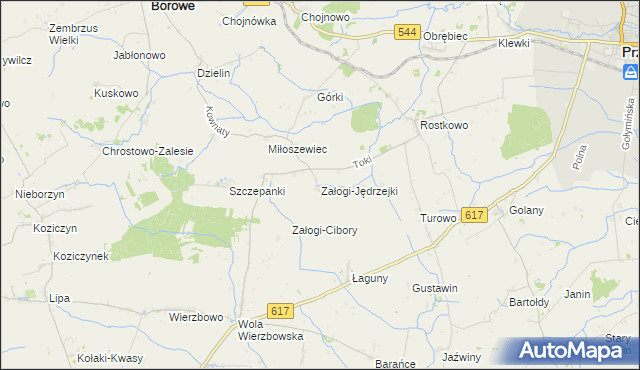 mapa Załogi-Jędrzejki, Załogi-Jędrzejki na mapie Targeo