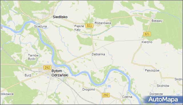 mapa Dębianka, Dębianka na mapie Targeo