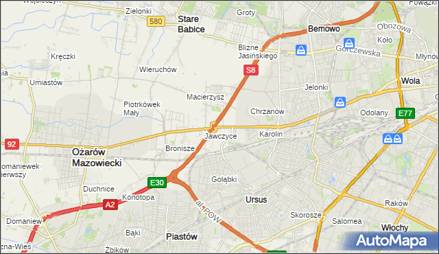 mapa Mory gmina Ożarów Mazowiecki, Mory gmina Ożarów Mazowiecki na mapie Targeo