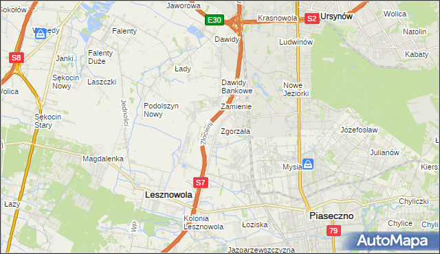 mapa Zgorzała, Zgorzała na mapie Targeo