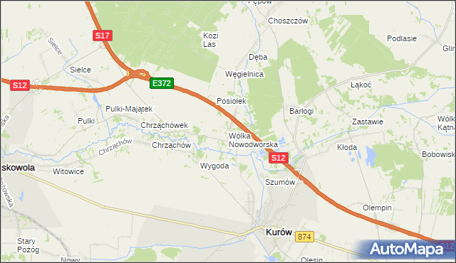 mapa Wólka Nowodworska, Wólka Nowodworska na mapie Targeo