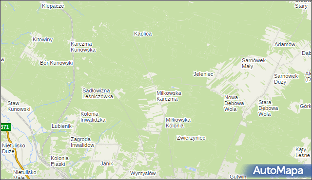 mapa Miłkowska Karczma, Miłkowska Karczma na mapie Targeo