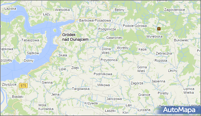 mapa Przydonica, Przydonica na mapie Targeo