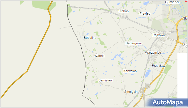 mapa Warnik, Warnik na mapie Targeo