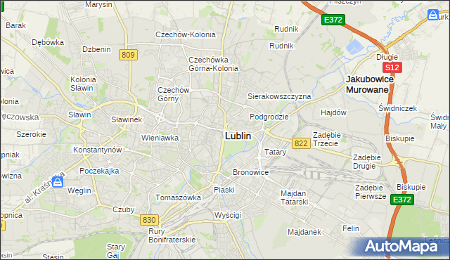 mapa Lublina, Lublin na mapie Targeo