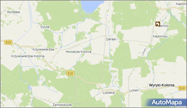 mapa Ignaców gmina Wyryki, Ignaców gmina Wyryki na mapie Targeo
