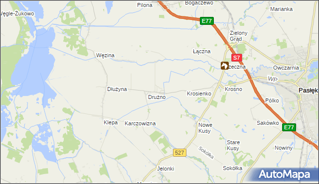 mapa Lisów gmina Elbląg, Lisów gmina Elbląg na mapie Targeo