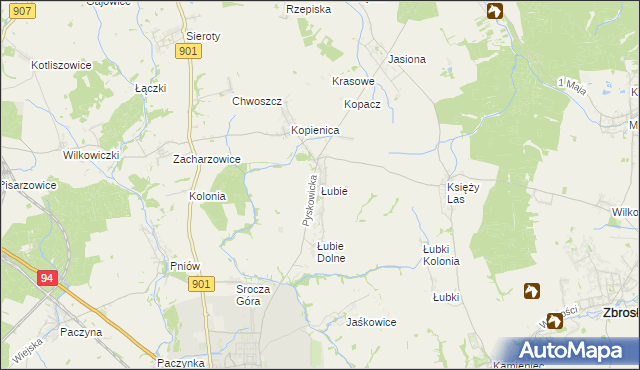 mapa Łubie, Łubie na mapie Targeo