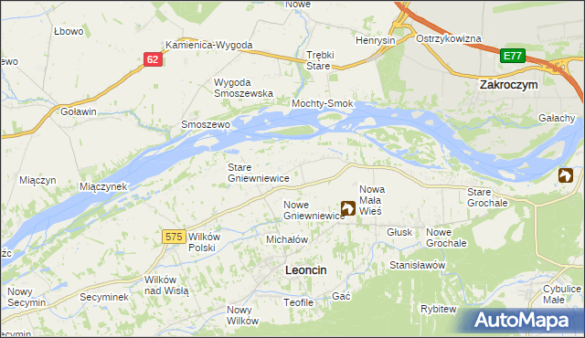 mapa Mała Wieś przy Drodze, Mała Wieś przy Drodze na mapie Targeo