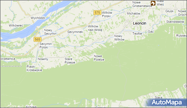 mapa Nowe Polesie, Nowe Polesie na mapie Targeo