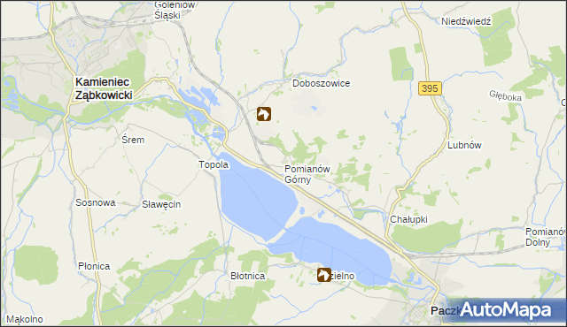 mapa Pomianów Górny, Pomianów Górny na mapie Targeo