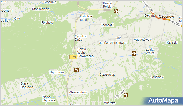 mapa Sowia Wola, Sowia Wola na mapie Targeo