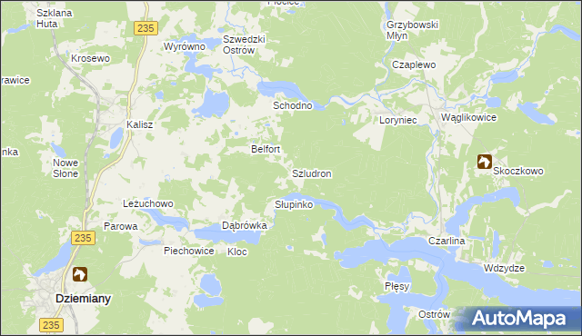 mapa Szludron, Szludron na mapie Targeo