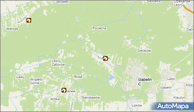 mapa Truskaw, Truskaw na mapie Targeo