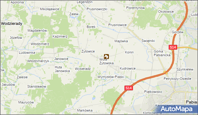 mapa Wola Żytowska, Wola Żytowska na mapie Targeo