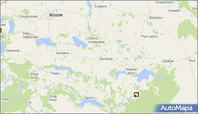 mapa Zembrze, Zembrze na mapie Targeo