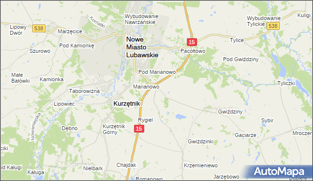mapa Kacze Bagno, Kacze Bagno na mapie Targeo