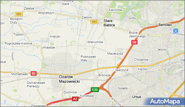 mapa Piotrkówek Duży, Piotrkówek Duży na mapie Targeo