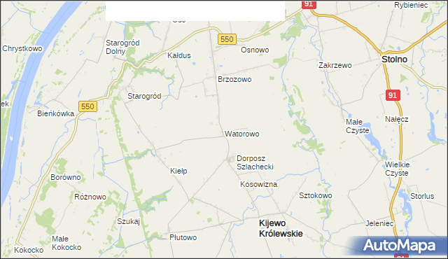 mapa Watorowo, Watorowo na mapie Targeo