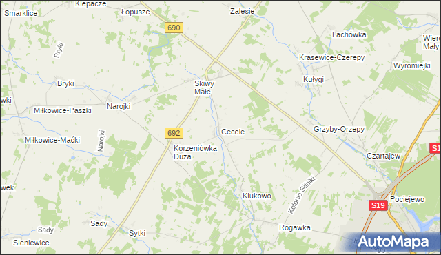 mapa Cecele, Cecele na mapie Targeo