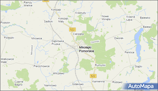mapa wojskowa pomorskie Jednostka wojskowa w Mikołajki Pomorskie :: Obiekt wojskowy na 