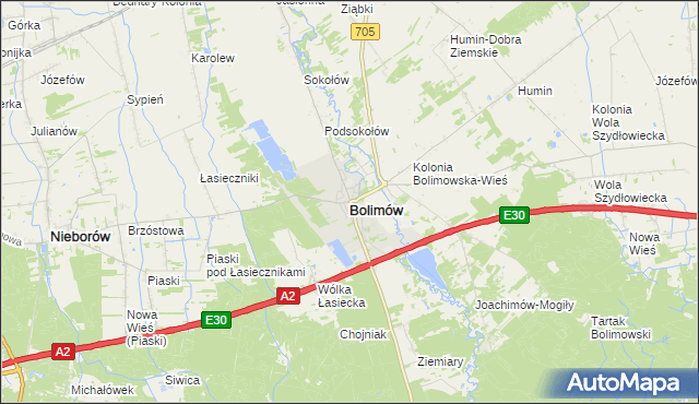 mapa Bolimów, Bolimów na mapie Targeo