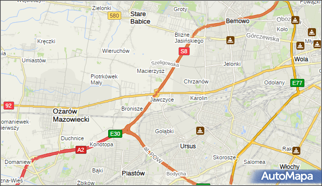 mapa Mory gmina Ożarów Mazowiecki, Mory gmina Ożarów Mazowiecki na mapie Targeo