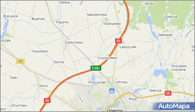 mapa Krzyszczewo, Krzyszczewo na mapie Targeo