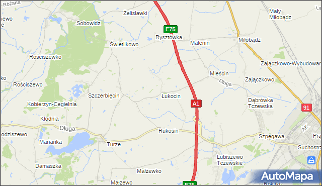 mapa Łukocin, Łukocin na mapie Targeo
