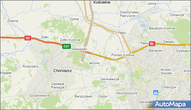 mapa Łyski, Łyski na mapie Targeo