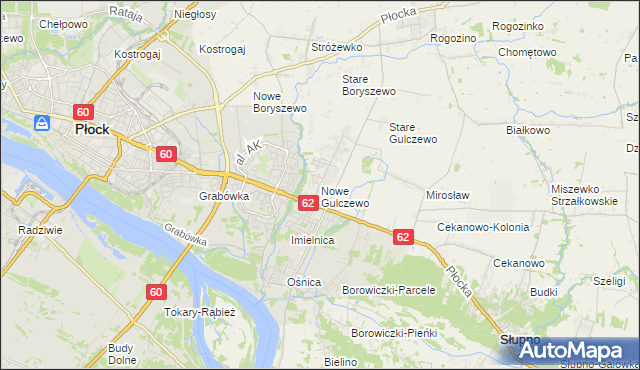 mapa Nowe Gulczewo, Nowe Gulczewo na mapie Targeo