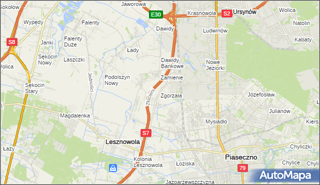 mapa Zgorzała, Zgorzała na mapie Targeo