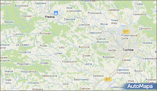 mapa Buchcice, Buchcice na mapie Targeo