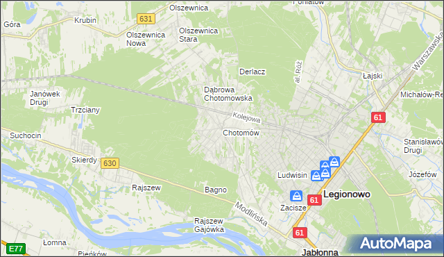 mapa Chotomów, Chotomów na mapie Targeo