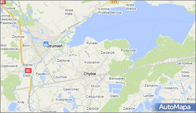 mapa Frelichów, Frelichów na mapie Targeo