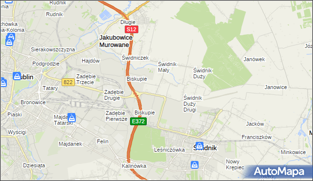 mapa Kolonia Świdnik Mały, Kolonia Świdnik Mały na mapie Targeo