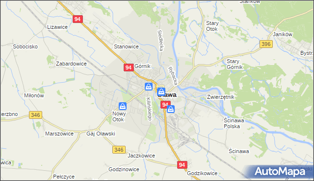 mapa Oława, Oława na mapie Targeo