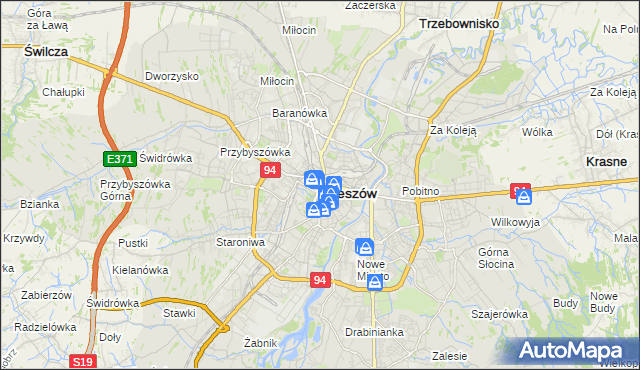 mapa Rzeszów, Rzeszów na mapie Targeo