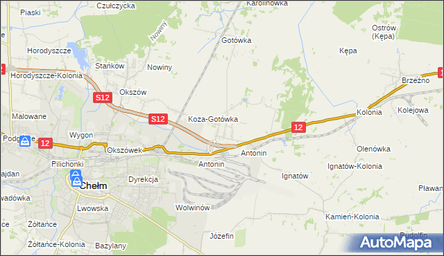 mapa Srebrzyszcze, Srebrzyszcze na mapie Targeo