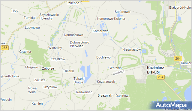 mapa Bochlewo, Bochlewo na mapie Targeo