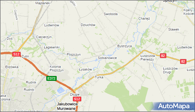 mapa Sobianowice, Sobianowice na mapie Targeo