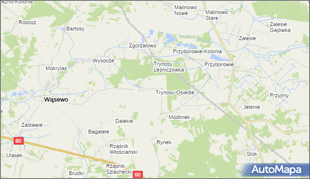 mapa Trynosy-Osiedle, Trynosy-Osiedle na mapie Targeo