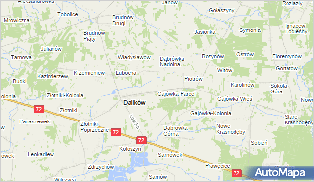 mapa Gajówka-Parcel, Gajówka-Parcel na mapie Targeo