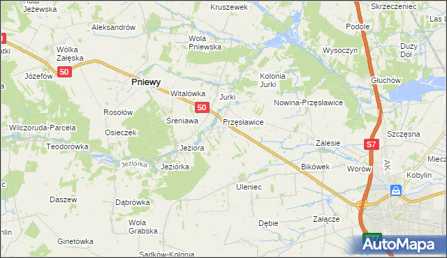 mapa Tomaszówka gmina Pniewy, Tomaszówka gmina Pniewy na mapie Targeo