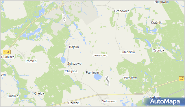 mapa Jarostowo, Jarostowo na mapie Targeo