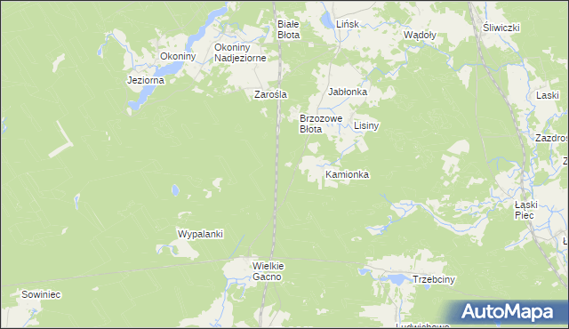 mapa Kamionka Leśniczówka, Kamionka Leśniczówka na mapie Targeo