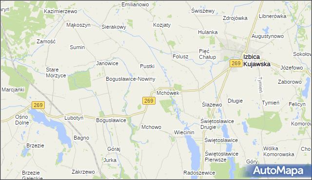 mapa Mchówek, Mchówek na mapie Targeo