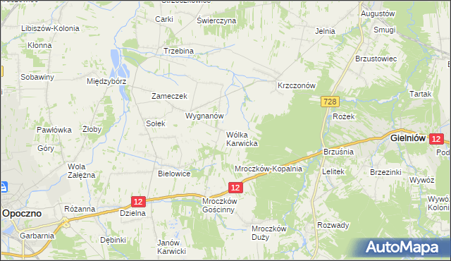 mapa Wólka Karwicka, Wólka Karwicka na mapie Targeo